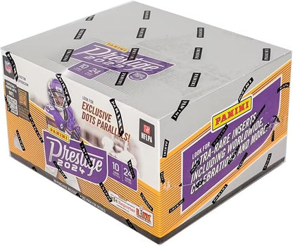 2024 Panini Prestige Football 24-Pack Trading Card Retail Box (24 Packs Per Box 10 Cards Per Pack)