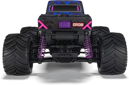 ARRMA RC Truck 1/16 Quake GROM 4X4 RTR Brushed Monster Truck (Battery &amp Charger Included) Purple ARA2137T3