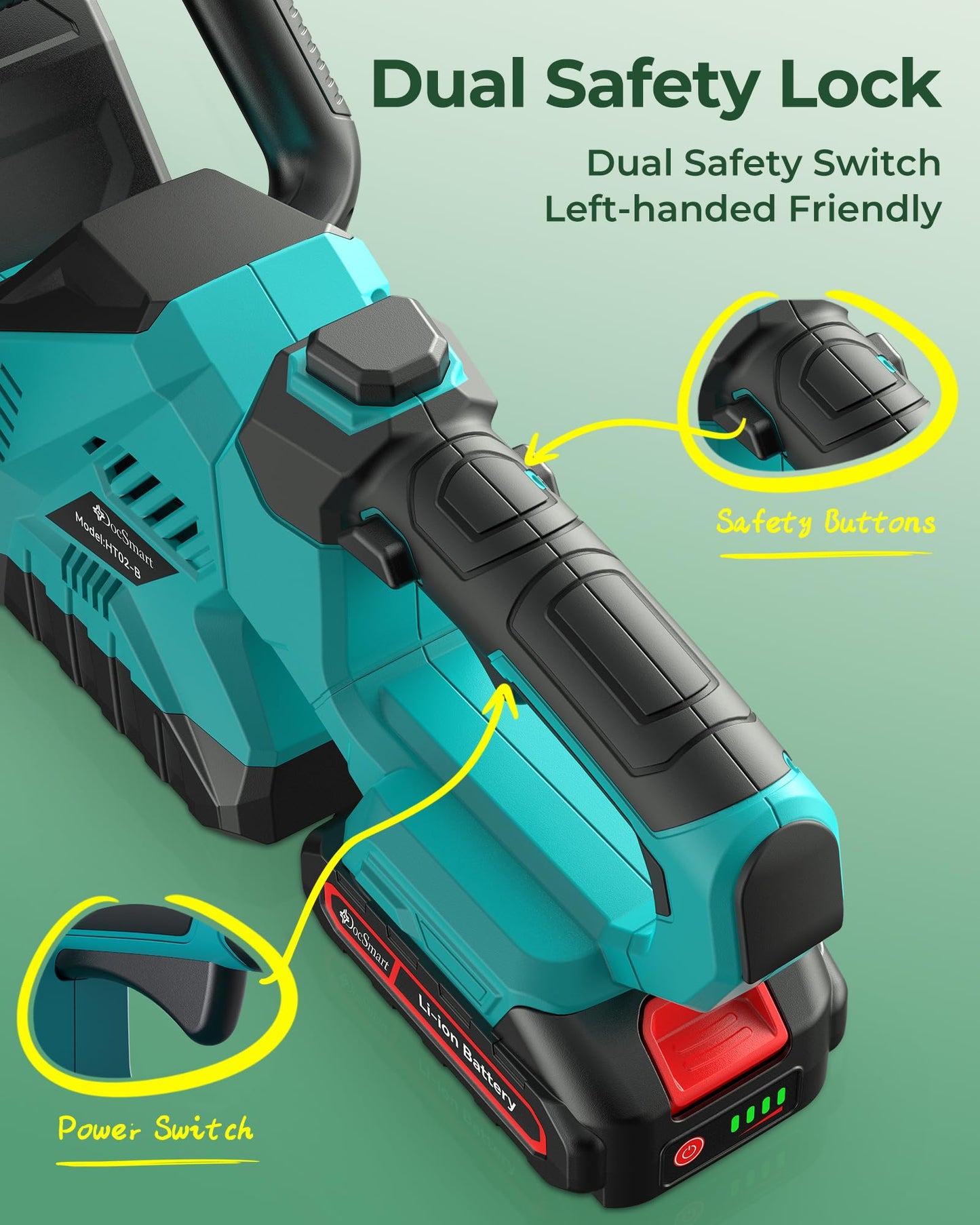 24'' Cordless Hedge Trimmer with 2 Rechargeable Batteries & Charger, 3000RPM Brushless Electric Handheld Bush Clipper, 180° Rotatable Head, 2/3'' Blade Gap, Gardening Gifts for Father’s Day