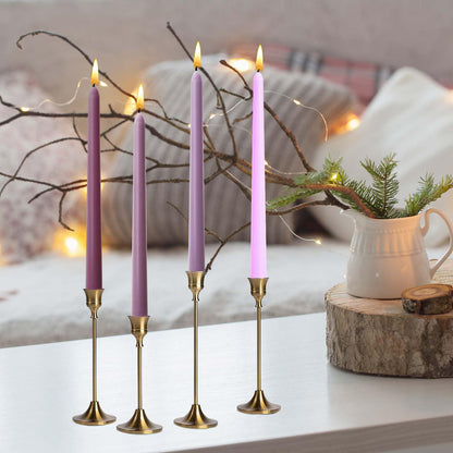 10 inch Purple GradientTaper Candles,Set of 4 Tapered Candle, Tall Candlesticks,Conical Stick Candles,Smokeless,for Home Dinner, Party, Wedding, Halloween, Christmas (Purple Series, 10inch)