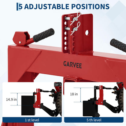 3-Point Quick Hitch with 2" Trailer Receiver, 3000LBS Lifting Capacity Category 1 Tractor Attachment, 5-Level Adjustable Top Hook, No Modification Needed for Agricultural Use