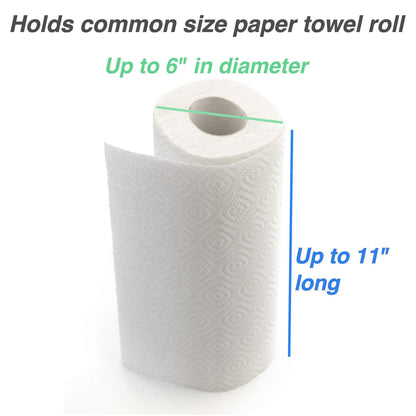 RightArrange One-Handed Tear Pegboard Paper Towel Holder - Stainless Steel - Hooks to Any Peg Board - Pegboard Accessories for Tool Shed, Garage, Workbench, Kitchen, Laundry or Craft Room Organization