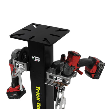 Trick-Tools Versa-Mount Heavy-Duty Mobile Mobile Vise and Bench Grinder Stand with Accessory Hangers, Made in the USA