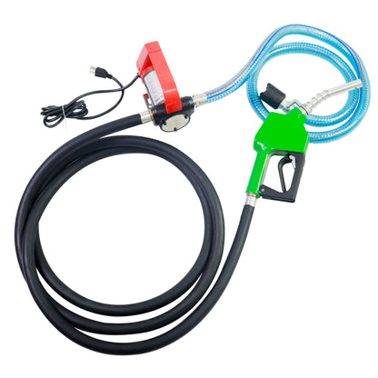 2025 NEW 110V Fuel Transfer Pump,Diesel Transfer Pump with Filter,Fuel Transfer Hose and Auto Fuel Nozzle for Diesel, Kerosene and Transformer Oil,12 GPM