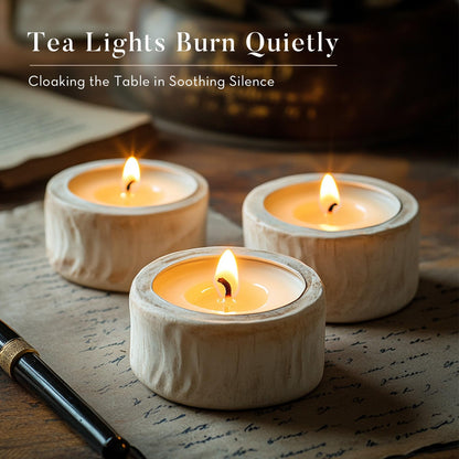 Ashlux Unscented Candle Set, 4H Tea Lights | Unscented Dripless Smokeless Clean Burning Long Lasting Candles for Wedding Home Decor Dinner Church Holiday