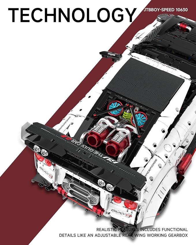 JTBBOY 1:8 Scale Race Car Building Set for Adults Model Kit for Adults to Build Collectible Car Building Kits Supercar with Authentic FeaturesDisplay Model for Home or Office(3939PCS)