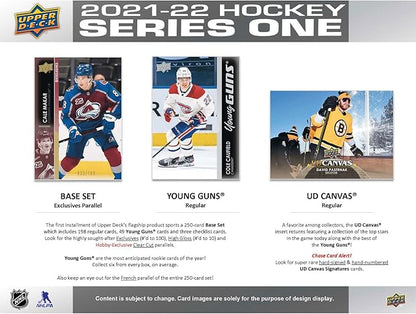 NHL Upper Deck 2021-22 Series One Hockey Trading Card Collector's Tin [8 Packs + 1 Bonus Pack]