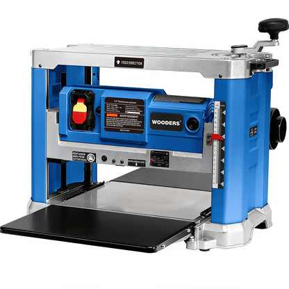 WOODERS 13-inch Thickness Planer, 15Amp, 2000W, 10000RPM, All Copper Motor, Dual-Blade Cutterhead, Includes 2 Extra Planer Blades, Height Indicator, Overload Protection, for Hard & Soft Wood working