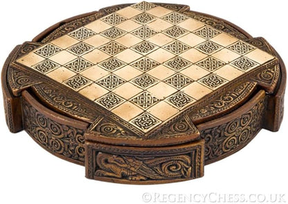 Isle of Lewis Compact Celtic Chess Set 9 Inches