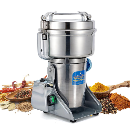 MAGIC MASTER 1000g Grain Mill, High Speed Electric Grinder, Stainless Steel Dry Grinder Machine For Flour, Wheat, Nut, Corn, Rice, Pepper, Herbs, Coffee Beans, Swing, 110V