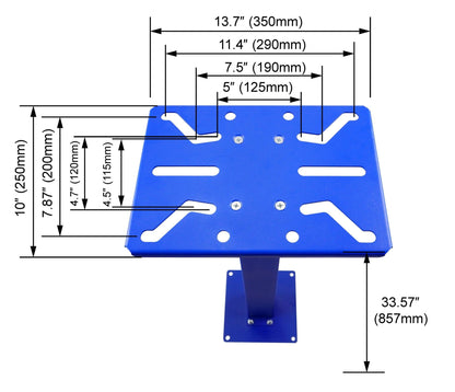 KASTFORCE KF3004 Bench Gridner Stand Work Table 13.7”x10” /350x250mm Mounting Plate Bench Vise Stand Belt Disc Sander for Wet Sharpener and polishing Machines