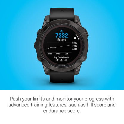 Garmin fēnix 7 Pro Sapphire Solar, Multisport GPS Smartwatch, Built-in Flashlight, Solar Charging Capability, Black