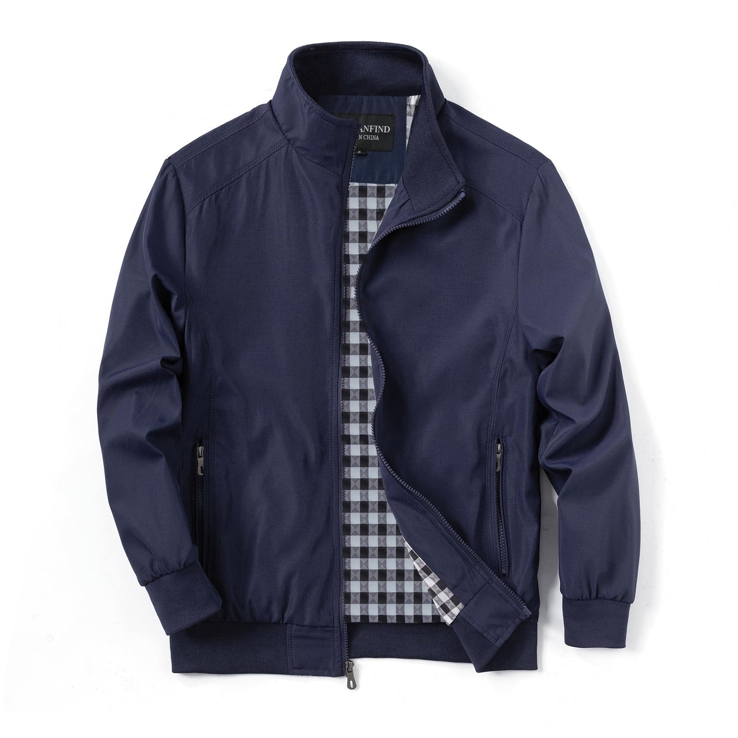 URBANFIND Men's Sports Shell Jacket Lightweight Windbreaker Outdoor Recreation Coat US XL Navy Blue
