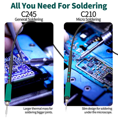YIHUA 982D SE 200W Micro Soldering Kit with Precision Soldering Iron Station with 11 Soldering Tips, Lead-Free Solder, Auto Temperature Calibration Function