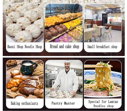 Electric Dough Roller Sheeter, Table Top Pizza Dough Press Mahcine, Commercial Dough Press Machine, Dough Pastry Sheeter Maker for Baking, For Making Pastries, Croissants, Pies,Cookies, Pizzas, Etc.