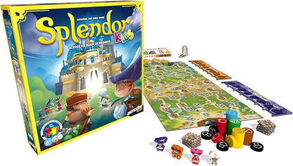 Asmodee Splendor Kids Board Game - Resource Collection &amp Kingdom Adventure Strategy Game for Family Kids &amp Adults Ages 6+ 2-4 Players 25 Minute Playtime
