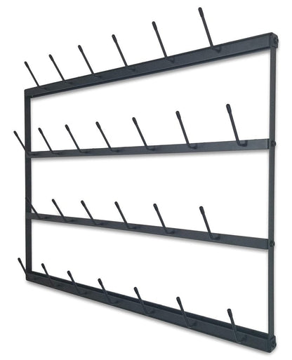 Claimed Corner Mug Rack with Sturdy Steel Frame, Matte Black Finish, Removable Rubber Caps, Wall Mounted (Horizontal 34" x 23.5")