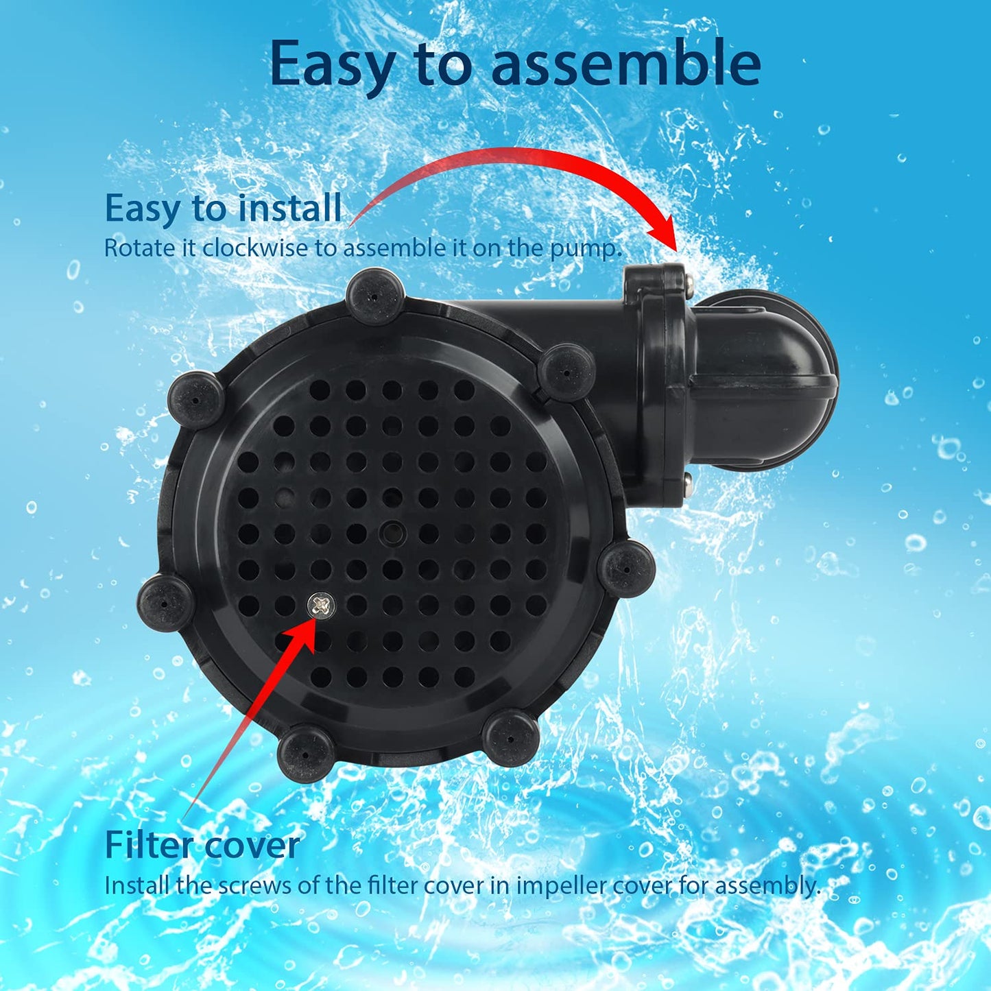 WaterRebirth (PB5000,4800GPH) High Flow Submersible Water Pump-Home/Inline Water Pump-Submersible Pump-Water Transfer Pump-Aquarium Pump