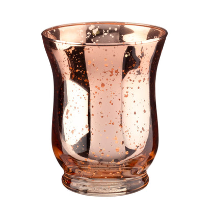 Lillian Rose 4pc Set Copper Mercury Tulip Shaped Glass Votive or Tea Light Holders in Set of 4, 3"x3"x3.65", Metallic,CA954 C