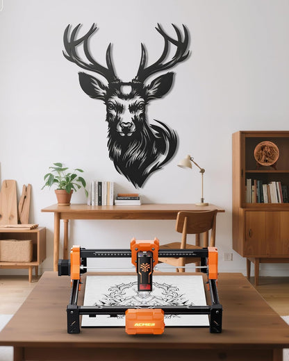 ACMER Laser Engraver, S2 Laser Cutter Machine 12,000mW, 72W Output, 0.01mm Precision, 300x300mm Area, 10000mm/min Speed, for Wood, Metal, Leather, Acrylic, DIY & Education