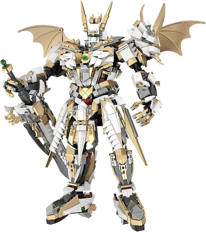 HIGH GODO Hero Mech Building Blocks Set for AdultsGolden Armor Robot Model Building Kit with Classic Swords Hard Core Chinoiserie Style Collectible Ninja Gifts for Man Teens Ages 14+ (1609 Pieces)