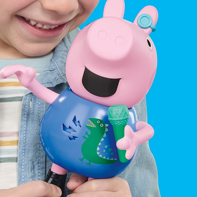 Peppa Pig Joke &amp Sing George 8-Inch Figure Musical Toy with 50+ Sounds and Songs Basket Stuffers Preschool Toys for Girls and Boys Ages 3+
