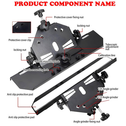45 Degree Tile Chamfering Tool, Angle Grinder Tool for Tile Chamfering, Tile Cutting Tools ONLY for 4-1/2’’ & 5’’ Angle Grinder with Red Knobs