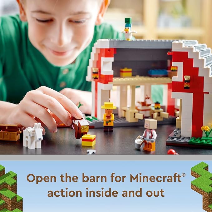 LEGO Minecraft The Red Barn 21187 Building Toy Set for Kids Girls and Boys Ages 9+ (799 Pieces)