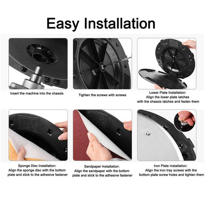 Natudeco Electric Concrete Plaster Cement Mortar Smoothing Polishing Machine Handheld Plastering Trowel 1 to 6 Speed Levels for Wall Plastering