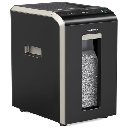 Locksworth-200-sheet Micro-Cut Paper Shredder, P-5 High Security Shredders for Home Office Heavy Duty, Document Shredder, Home Office Heavy Duty Shredder, 8.5 Gallon Capacity