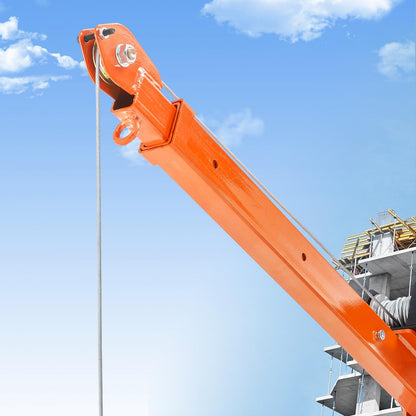 VEVOR Electric Pickup Truck Crane, 1100 lbs, Folding Truck-Mounted Bed Crane with Electric Winch 3500 lbs, 360° Swivel for Lifting Goods in Construction, Factory