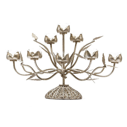 XILIN-1987 Candle Holderss European Style Wrought Iron Candle Holder Romantic Candle Light Dinner Candlestick for Home Decoration Votive Activity Candle Stand Wedding Gift Idea Decorative Candlestick