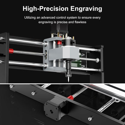 TTC3018 CNC Router Machine 3-Axis Engraving Machine Metal Engraver GRBL Control with Built-in WiFi, 775 Spindle Motor, Engraver Desktop CNC for Wood, Acrylic, Plastic, Aluminum (Black)