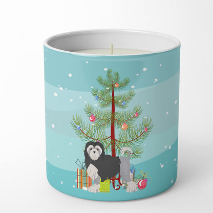 Caroline's Treasures CK3470CDL Lowchen or Little Lion Dog Christmas Tree 10 oz Decorative Soy Candle Nature Soy Wax Essential Oil Home Decor Ideal for Bedroom Kitchen Bath Office Gift, 10 oz