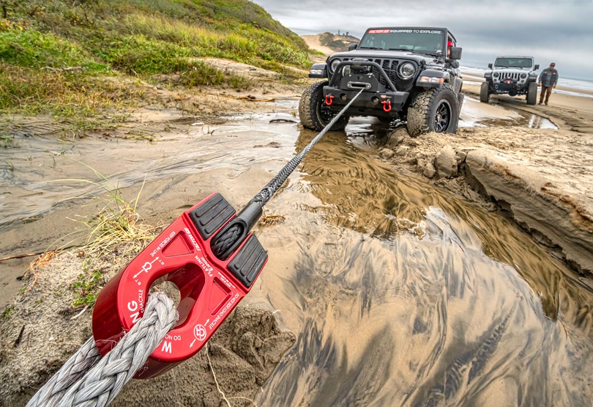 Factor 55 00080-04 Flatlink E (Expert) Replaces Conventional Winch Hook with a Stronger Shackle/D Ring Mount Maximum Load 16,000 lb Ultimate Failure Greater Than 40,000 lb – Black