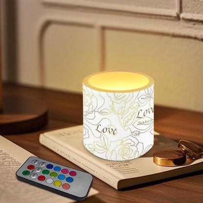 Cozeyat Gold Rose Wedding Reception LED Candles Set of 4 Battery Powered Flameless with Remote Timer Flickering Flame Waterproof for Home Garden Decoration