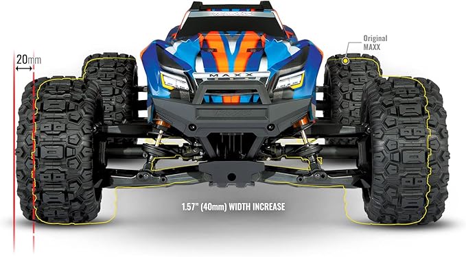 Traxxas Maxx Wide Green 1:10 RC Model Car Monster Truck 4WD RTR 2.4GHz