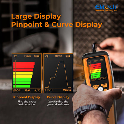 Elitech HVAC Refrigerant Leak Detector Heated Diode Sensor Halogen Freon Sniffer, Air Conditioning Detection, R22 R410A R134A R1234YF CFCs HCFCs HFCs, ILD-100H
