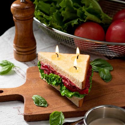 BLT Sandwich Realistic Food Scented Vegetable Wax Candle