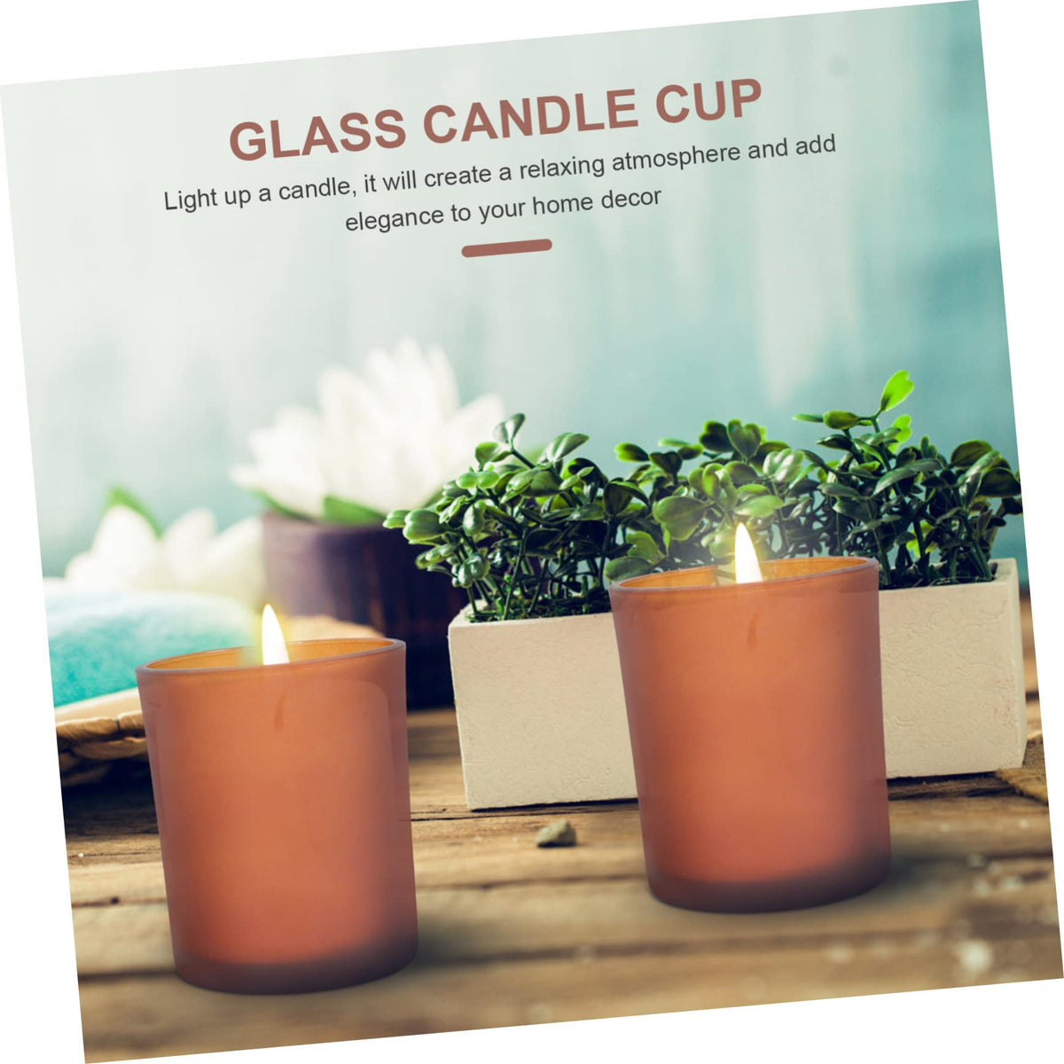 ABOOFAN 3sets Glass Candle Jar Marble Votive Holder Banquet Candlelight Dinner Supply