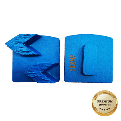 9 Pcs Pro REDICLOCK Diamond Grinding Shoes Extra Soft Bond for Extra Hard Floor (Grit Optional), for Husqvarna Floor Grinding Machine (16 Grit - 2 Arrow Segment XS Bond for Extra Hard Floor)