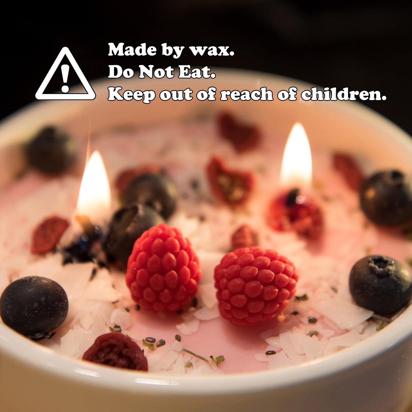 Realistic Fruity Yogurt Smoothie Bowl Scented Vegetable Wax Candle