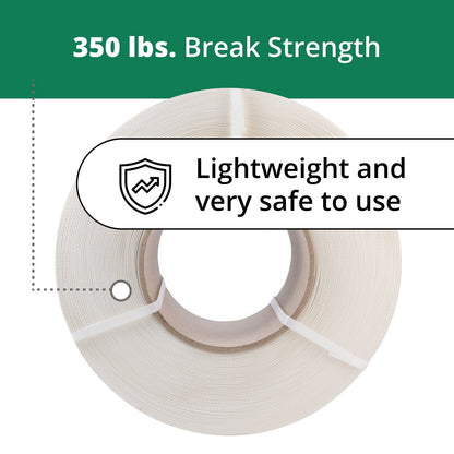 IDL Packaging 1/2" x 9900' Machine Grade Polypropylene (PP) Strapping Roll of 8" x 8" Core Size (350 lbs Break Strength) for Automatic and Semi-Automatic Machines - Lightweight Poly Banding Packaging