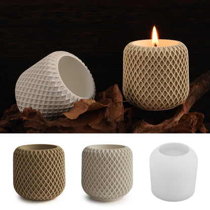 Flower Pot Succulent Candle Mold Resin Casting Silicone Molds for Home Decor & Candle Making Wave Spiral Mold