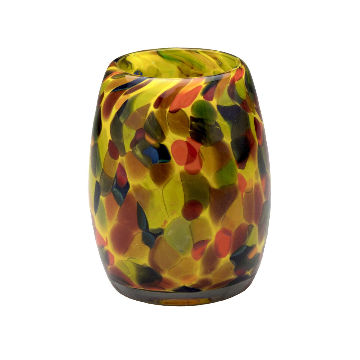 Totally Blown Glassworks Votive Candle Holder, Handmade Blown Glass, Accent Vase, Centerpiece, Home Decor, Artist Dehanna Jones, Seattle, WA. (Yellow MM Brick Road)