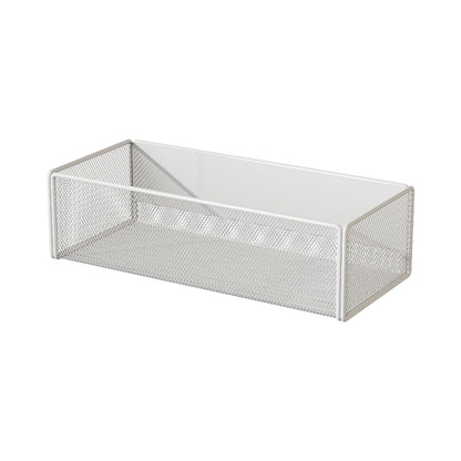 LIFEFAN Magnetic Basket Organizer Holder for Fridge Magnetic Storage Bin Box Containers for Refrigerator Whiteboard Classroom (Large, White)