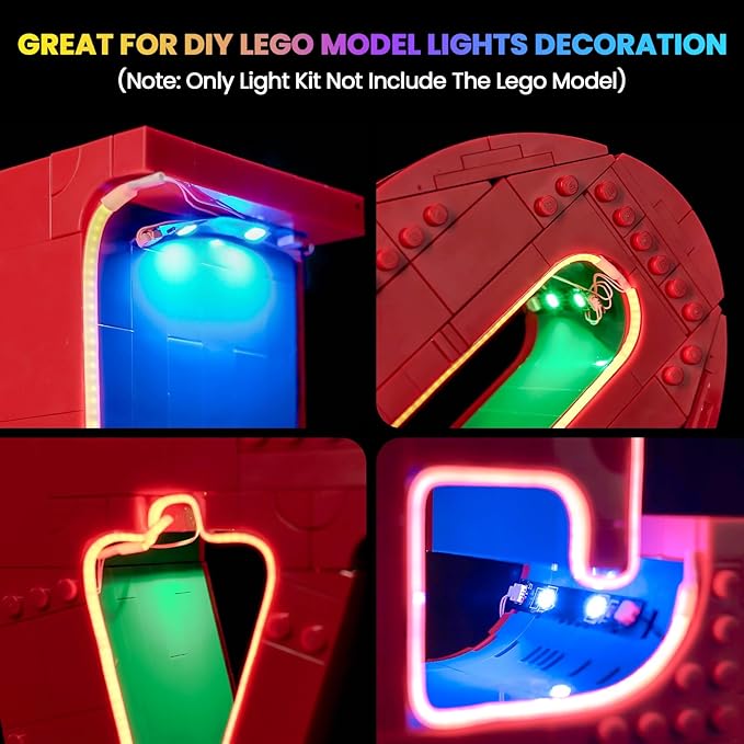 Upgraded Led Light Kit Compatible with Lego Art Love Collectible Building Set Lights Decoration Compatible with Lego 31214 (Model Not Included)