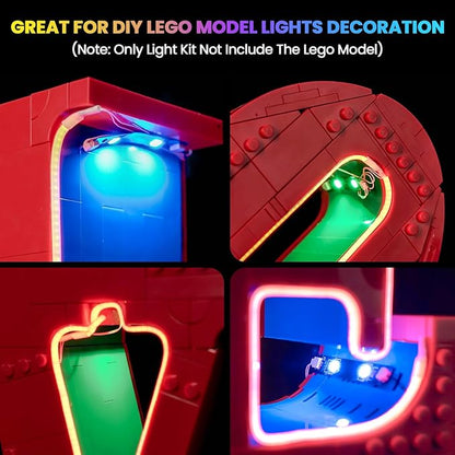 Upgraded Led Light Kit Compatible with Lego Art Love Collectible Building Set Lights Decoration Compatible with Lego 31214 (Model Not Included)