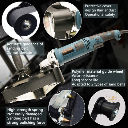 Rocsuk Pipe Belt Sander - 1280W Industrial Grade Pipe Tube Polishing Sandingwith 6 Variable Speeds,Suitable for Polishing Various Circular Pipe Materials,Woodworking and Metal Rust Removal.
