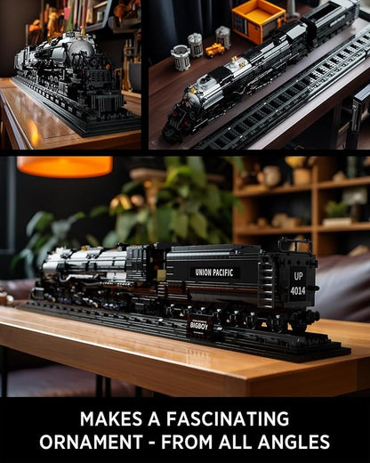 Nifeliz Big Boy Locomotive Articulated Steam Locomotive Building Block Set Legendary Steam Train Display Kit for Gift Giving (1818 Pieces)